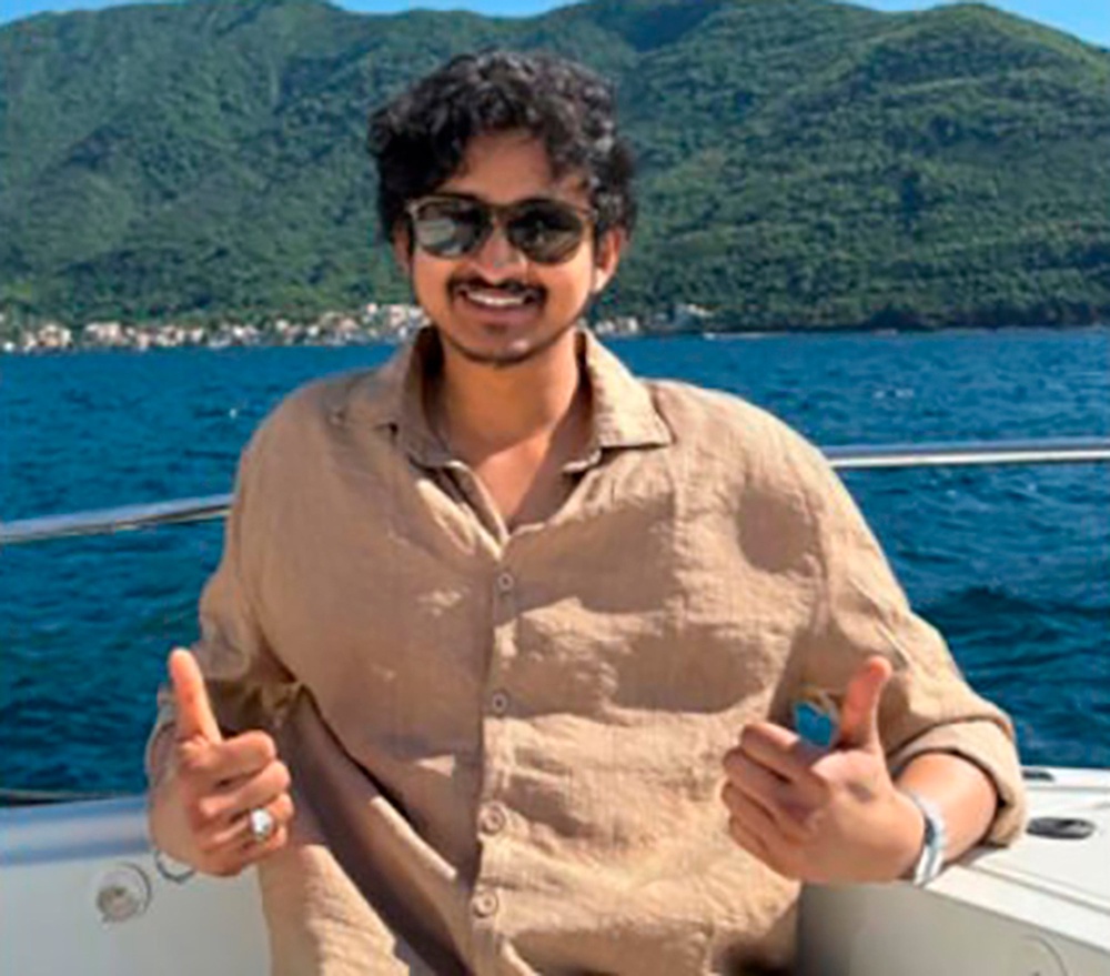 The plane had been conducting a “short flight experience”, according to Essex Police, with only Vamshi Mandala (pictured) and Dylan Patel onboard (Essex Police)