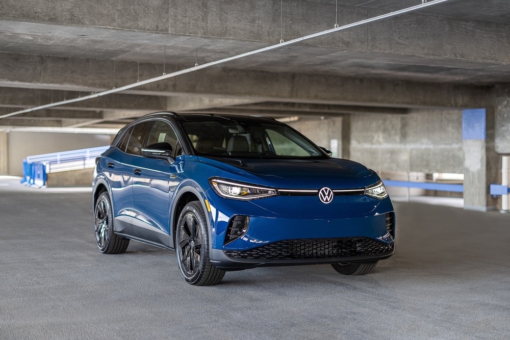 The ID.4 was one of the first electric SUVs to challenge the Tesla Model Y when it was released in 2021 (Volkswagen of America via AP)
