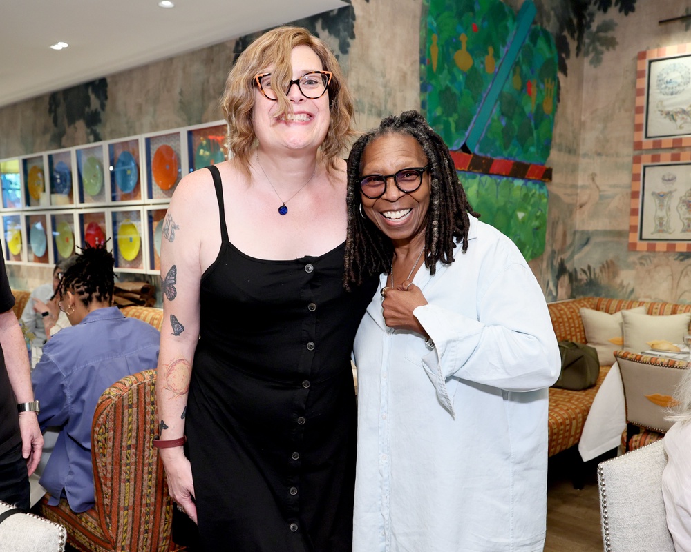 With Whoopi Goldberg in June (Getty)