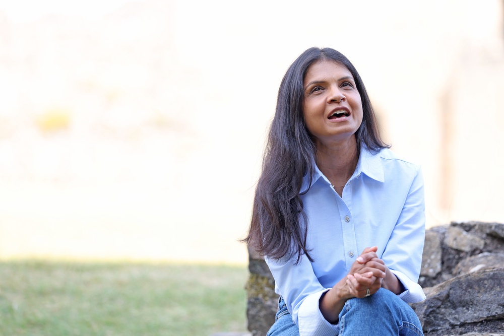 Akshata Murty, wife of former prime minister Rishi Sunak, at Richmond Castle, North Yorkshire (Scott Heppell/PA) (PA Wire)