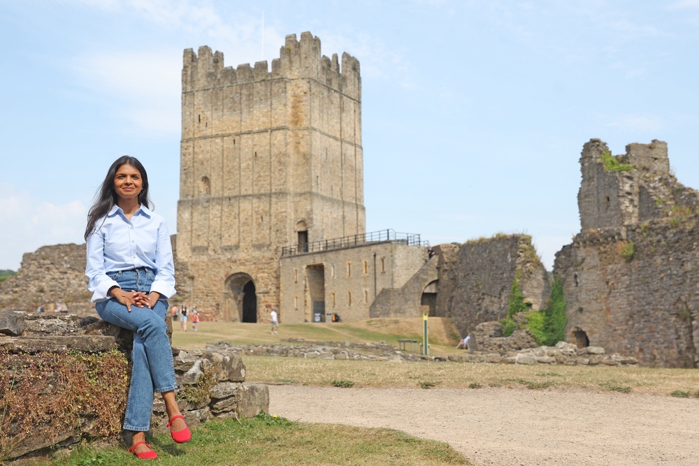 Akshata Murty, wife of former prime minister Rishi Sunak, at Richmond Castle, North Yorkshire (Scott Heppell/PA) (PA Wire)