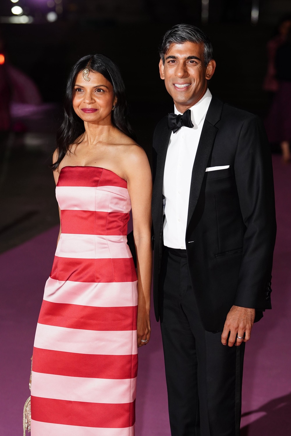 Former prime minister Rishi Sunak with his wife Akshata Murty attending the inaugural British Museum Ball (Ian West/PA) (PA Archive)