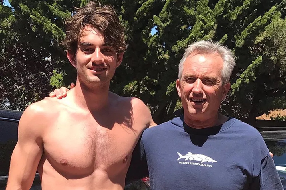 Kennedy with his father, U.S. health secretary Robert F Kennedy Jr (Instagram)