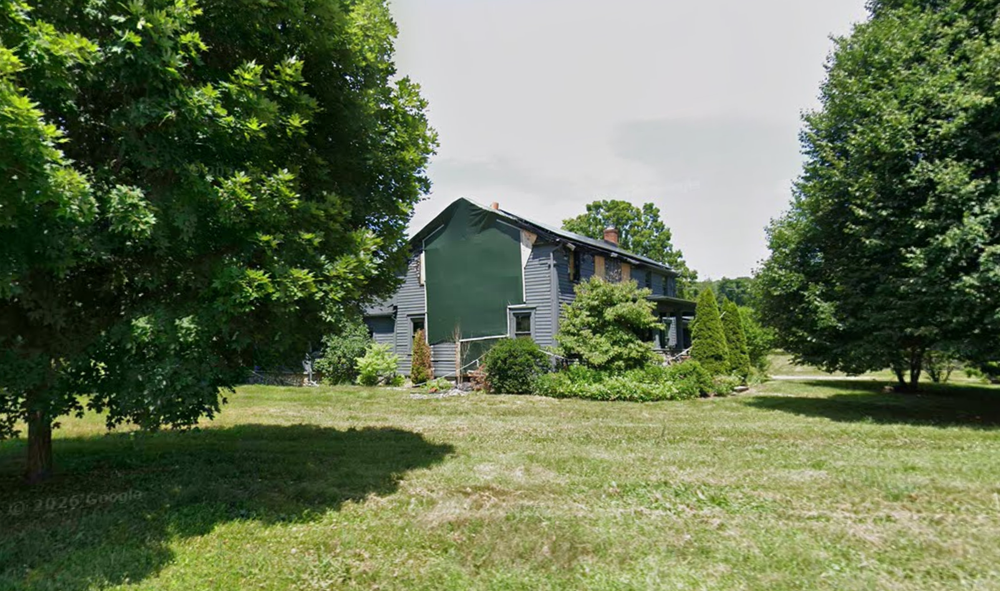 The fire-damaged home in Salt Point, New York, where Shannon and Maggie Hubbard died in a blaze on October 13, 2024 (Google Maps)