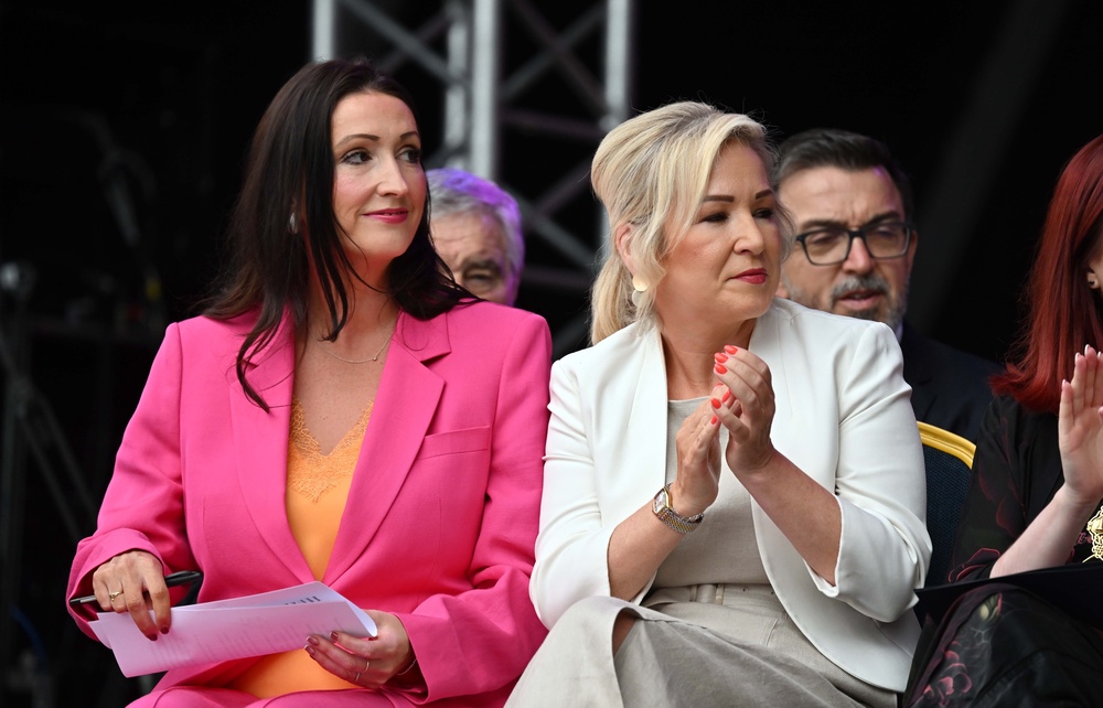 Deputy First Minister Emma Little-Pengelly, left, said her and First Minister Michelle O’Neill , right, ‘were very clear about the urgent need to resolve these issues’ (Oliver McVeigh/PA) (PA Wire)