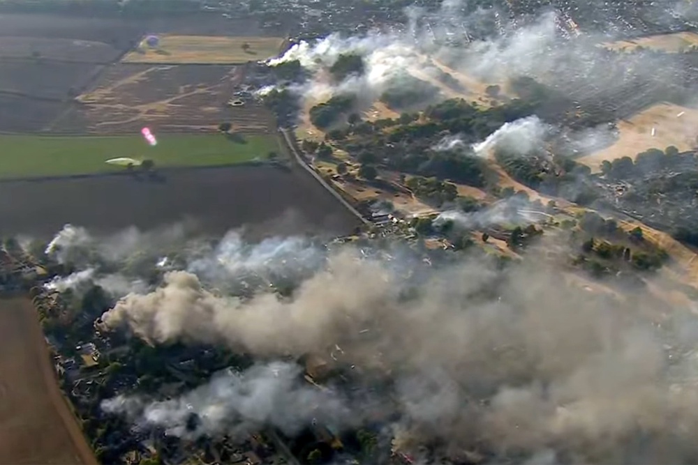 Residents have been evacuated from their homes (Sky News)