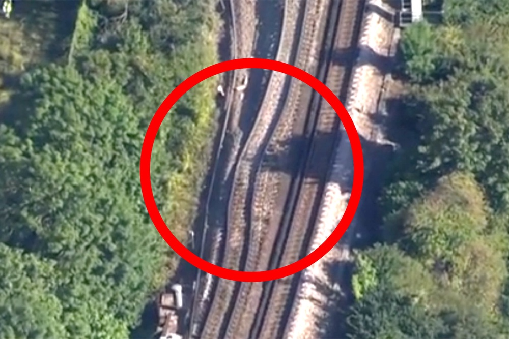 Buckled tracks after the derailment (BBC)