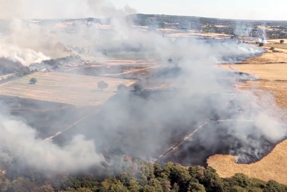 People have been urged to avoid the area (BBC)