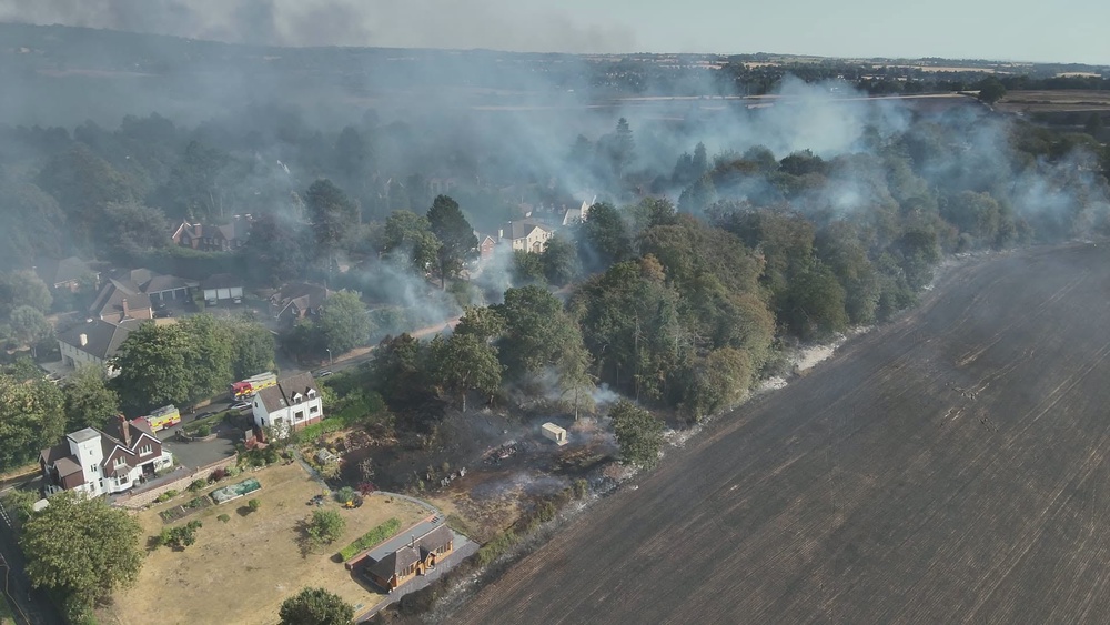 Residents across the West Midlands are being urged to stay indoors amid two major fires in the region (West Midlands Fire Service/PA) (PA Media)