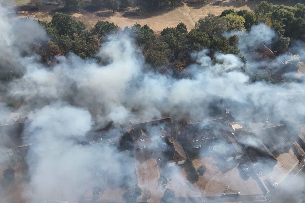 Smoke from a fire in the Stourbridge area (West Midlands Fire Service/PA) (PA Media)
