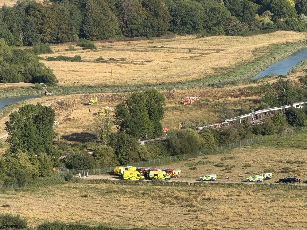 Handout photo taken with permission from X of emergency services at the scene (PA) (PA Media)