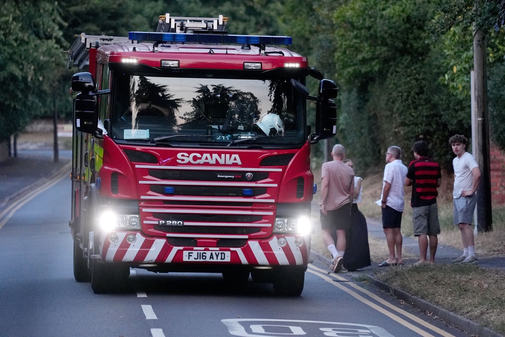Emergency services are at the scene where a fire broke out in the Stourbridge area. Residents across the West Midlands are being urged to stay indoors amid two major fires in the region. Picture date: Thursday August 13, 2026. (PA Wire)