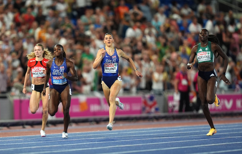 Amy Hunt saw off competition from Rhasidat Adeleke and Dina Asher-Smith (Annabel Lee-Ellis/PA) (PA Wire)