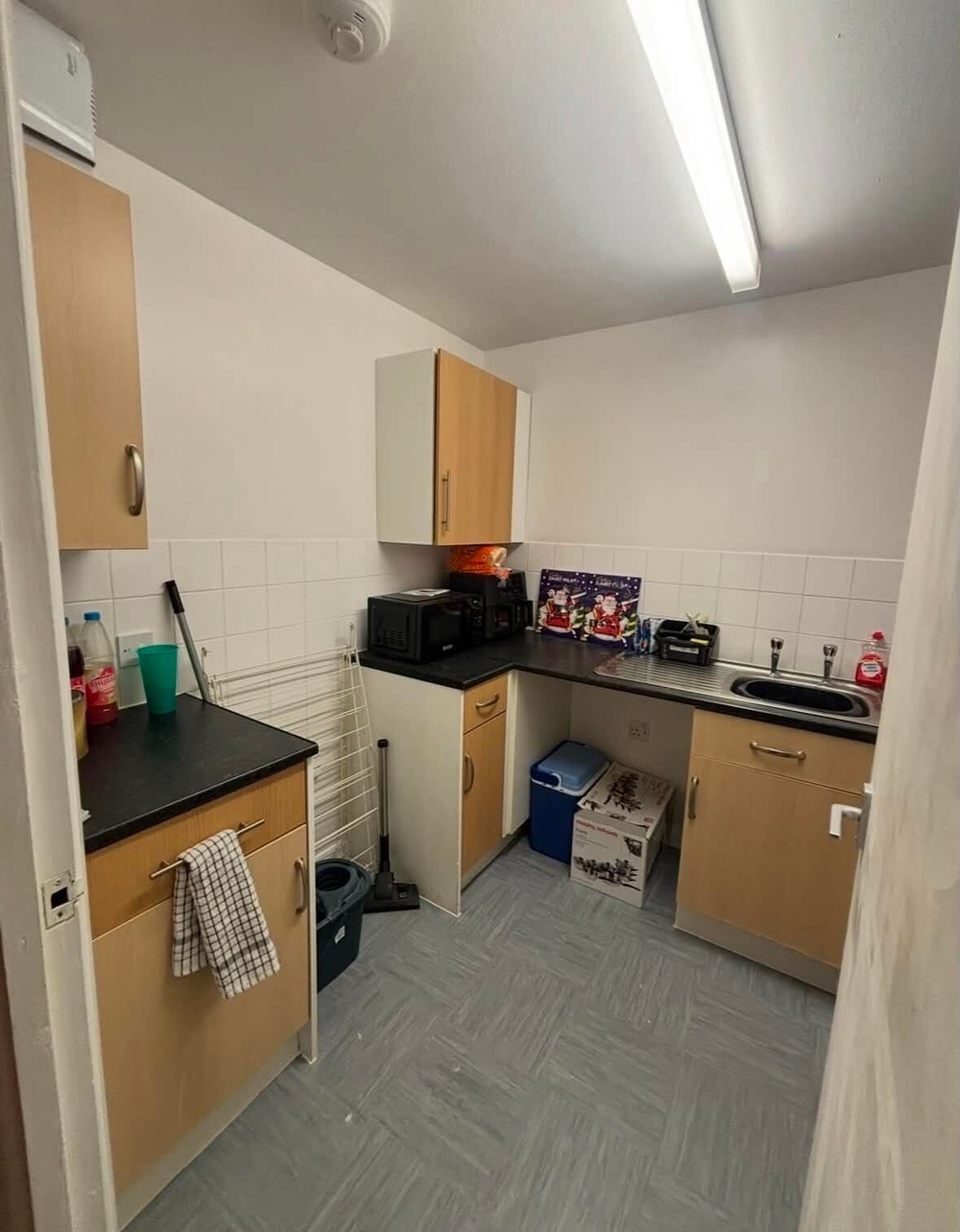 Neither his kitchen, bathroom or hallway have any windows to allow fresh air into the property (Supplied)