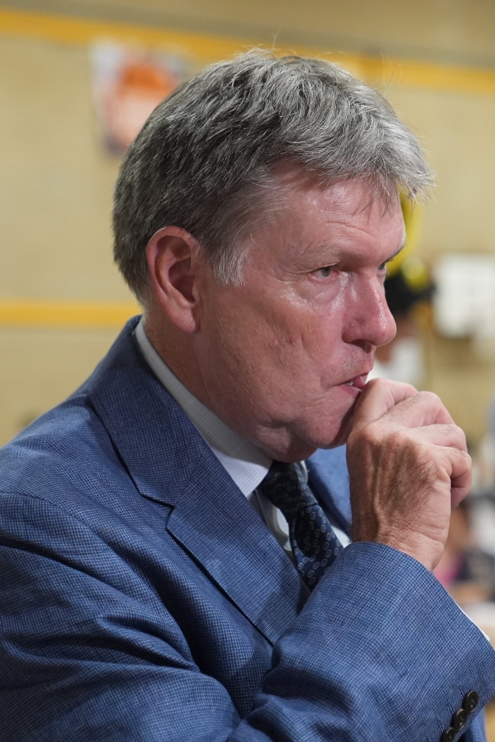 Acting returning officer for Tendring District Council Ian Davidson at the count (Joe Giddens/PA Wire) (PA Wire)