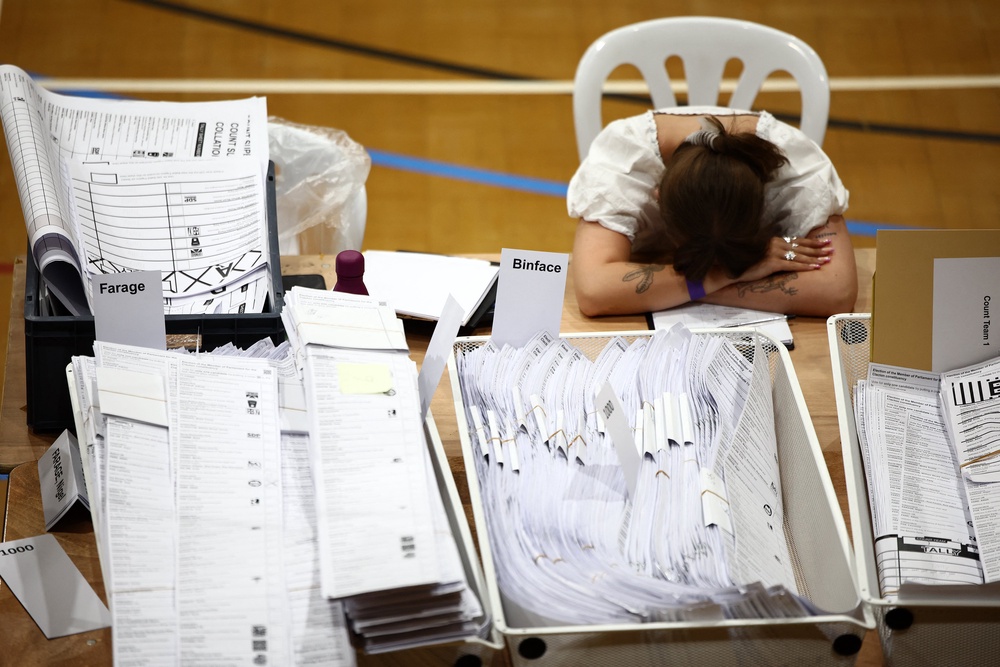 Labour said the Clacton by-election was “no victory for Nigel Farage” and “shows he likely has so much to hide” (AFP/Getty)