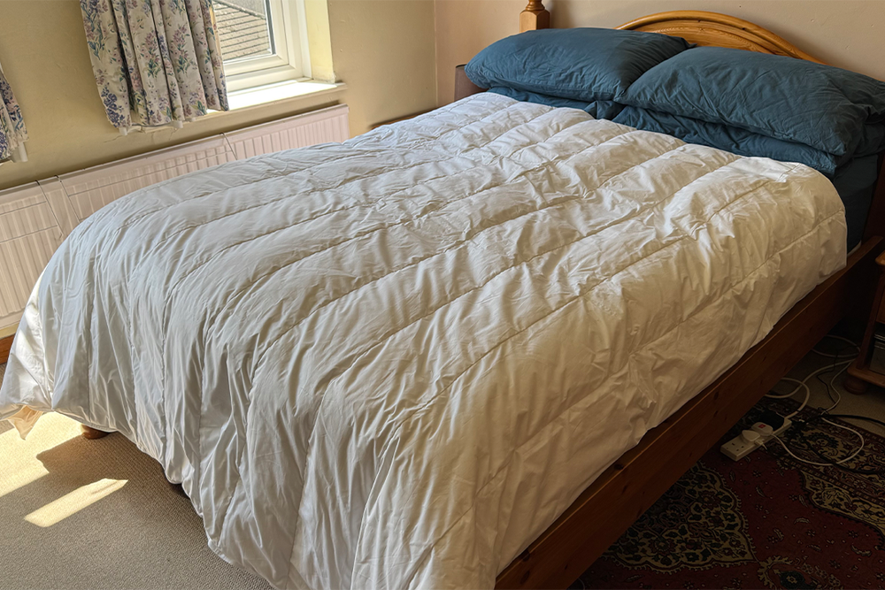 As this duvet is made from duck down, it was a fraction noisier than some of the goose down options I tested (Jo Plumridge/The Independent)