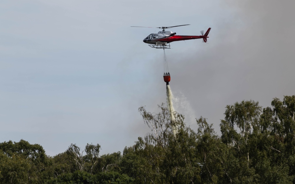 The River Nene in Cambridgeshire has been affected by its water being used to fight the wildfire on the Holme Fen nature reserve (Getty)