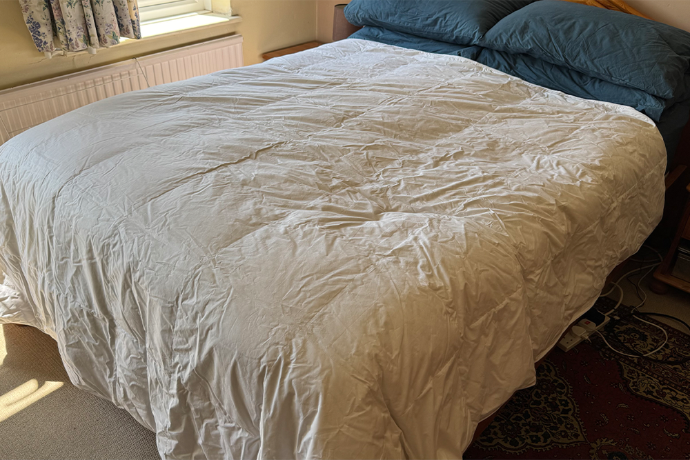 I really like the fact that this duvet is made here in the UK (Jo Plumridge/The Independent)