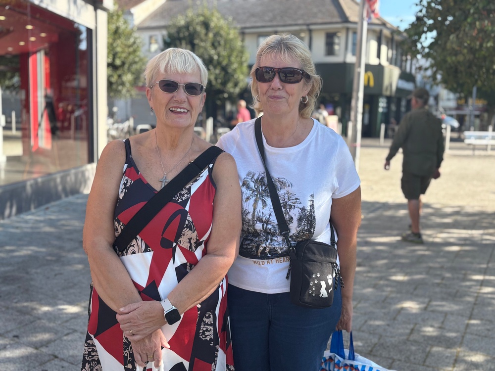 Sisters Jean Brett and Susan Hughes both voted for Nigel Farage (The Independent)