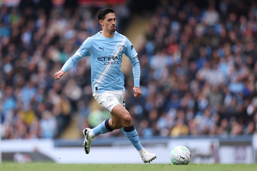 Reijnders on the ball for Manchester City (Getty)