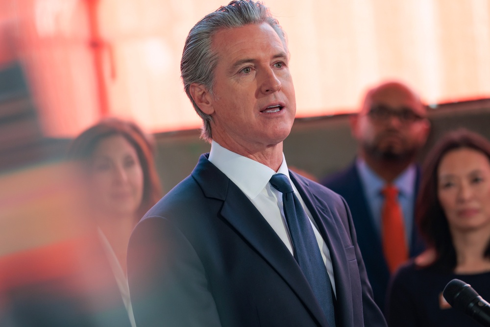 'He's delusional, manic, agitated,' the California governor wrote on X. 'Has Pete Hegseth done a drug test lately? Why are the results not public?' (Getty Images)