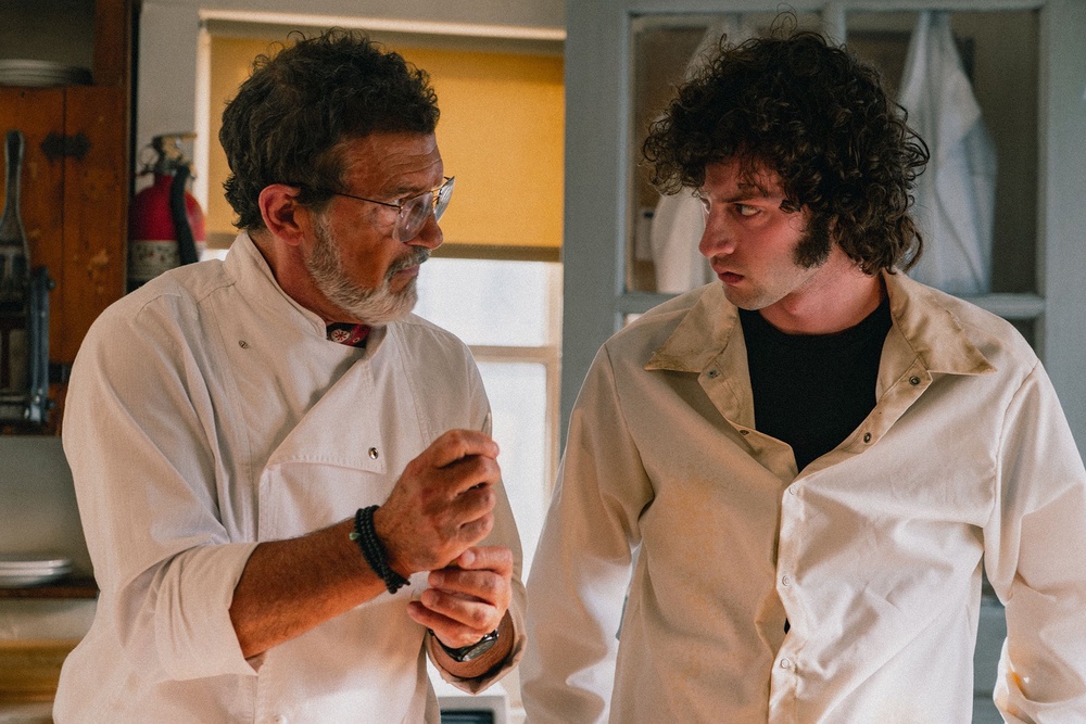 Mentor and mentee: Antonio Banderas and Sessa in ‘Tony’ (A24)