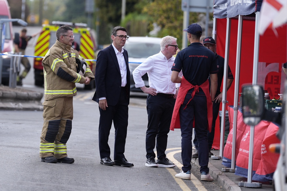 The Prime Minister, second left, was visiting Stourbridge on Friday (Peter Byrne/PA) (PA Wire)