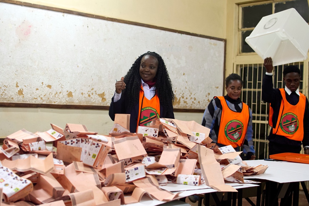 It is currently unclear when the vote count in Zambia will resume (AP)