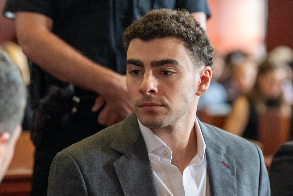 ‘I shot Mr. Thompson in Manhattan,” Mangione said on Friday. ‘I understood that my actions would place him in fear of death of bodily injury. I knew what I was doing was illegal’ (DAVID DEE DELGADO)