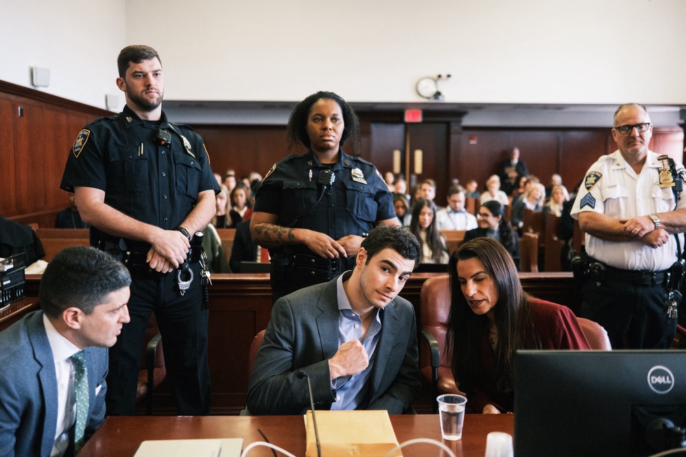 Mangione spoke out in court against the prospect of back-to-back trials, telling Carro: ‘It’s the same trial twice’ (Stephen Yang /  AFP via Getty Images)