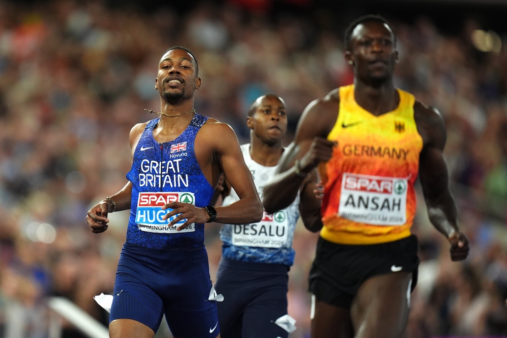 Zharnel Hughes was beaten to gold by Owen Ansah (PA)