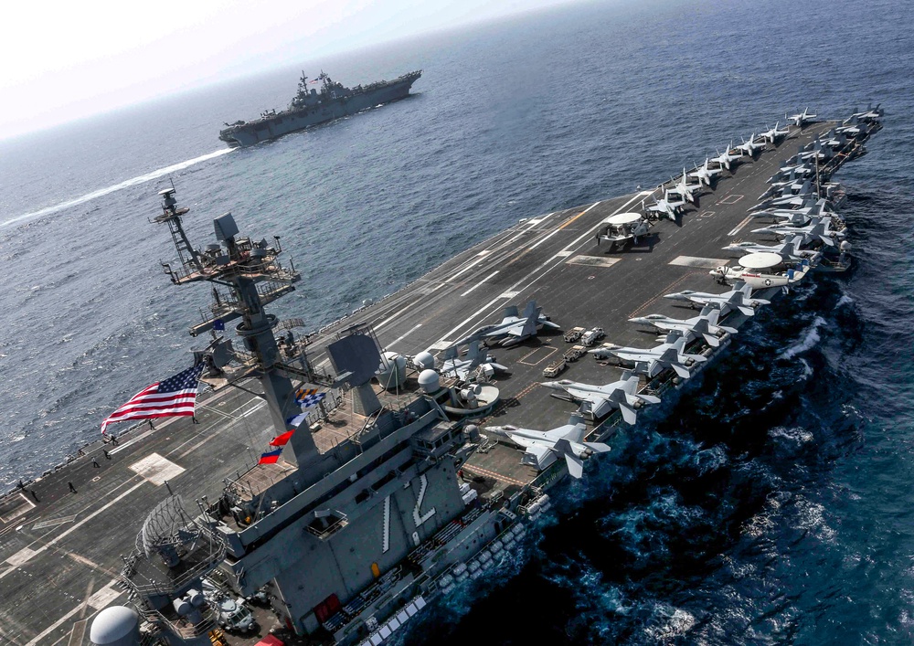 There have been reports this week of poor maintenance, food supply issues and sailors struggling with their mental health on the aircraft carrier (AFP photo/US Navy)