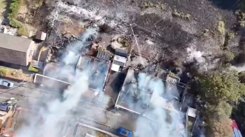 Officers are conducting a joint investigation into the fire in Pantside alongside fire investigation officers from South Wales Fire and Rescue Service (BBC)