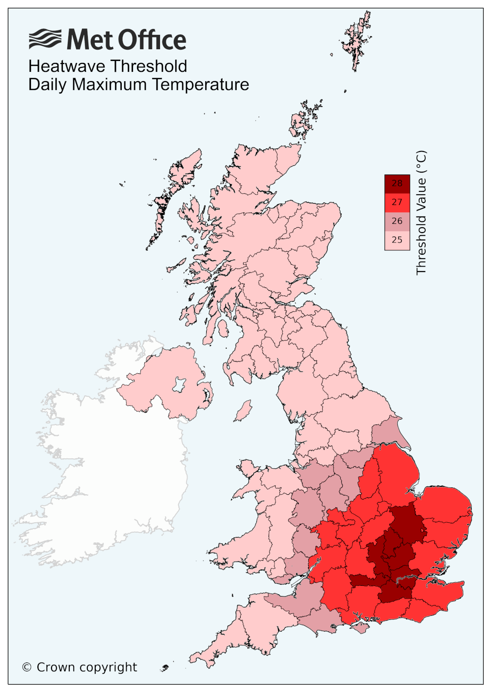 Temperatures are set across the UK for what makes heatwave threshold (Met Office)