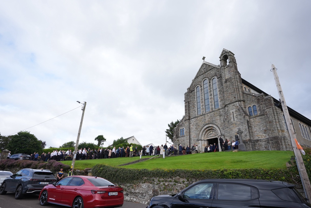 A large crowd attended the funeral in Kilcar (Niall Carson/PA) (PA Wire)
