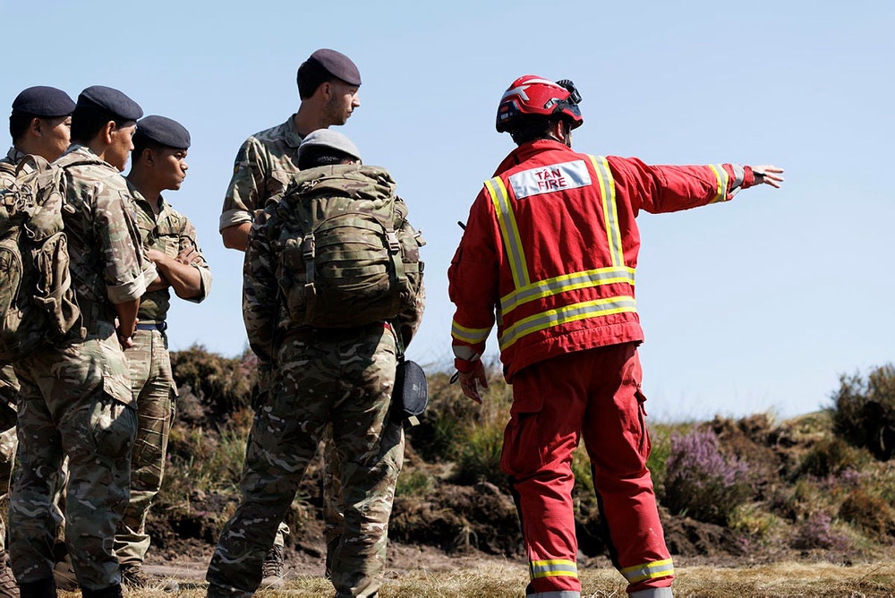 Gurkhas helped create a mobile water reservoir in key locations (UK MOD Crown copyright)