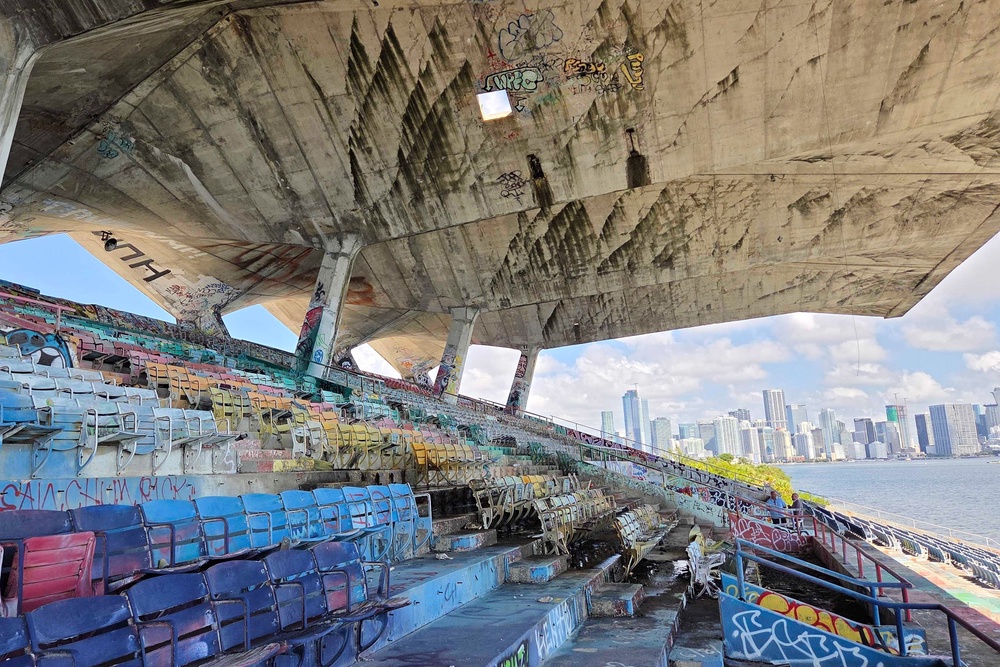 The stadium has been abandoned since 1992, when it suffered serious damage during Hurricane Andrew (AP Photo/David Fischer)
