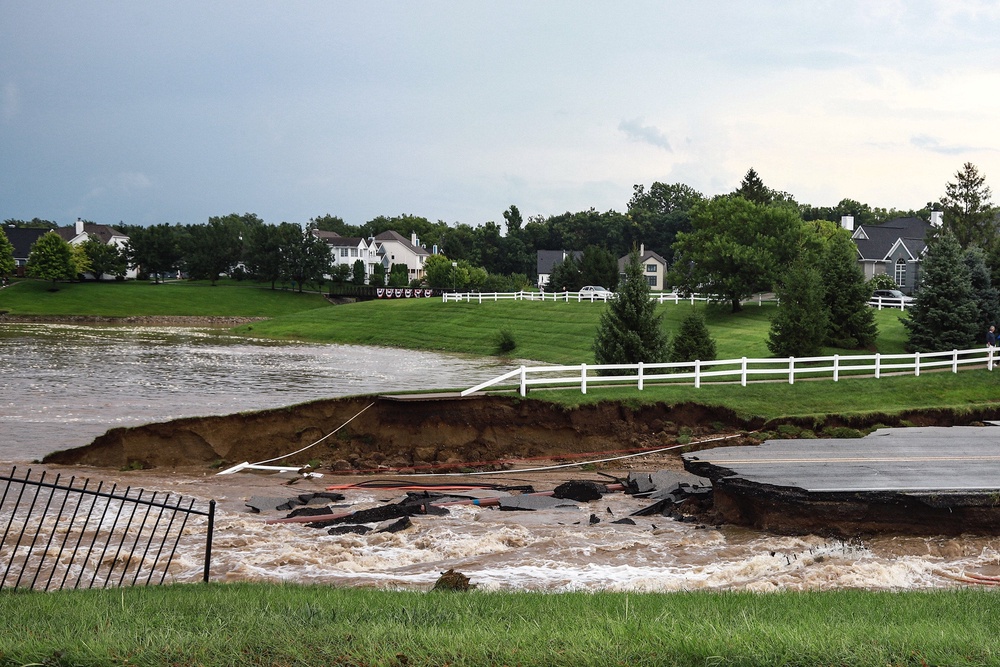 The state faces a long road to recovery after the rain swallowed neighborhoods and washed away roads (Aaron Skillman via AP)