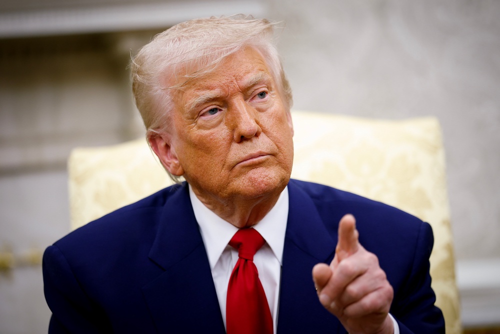 President Donald Trump has dismissed concerns about the conditions on the USS Abraham Lincoln (Getty Images)