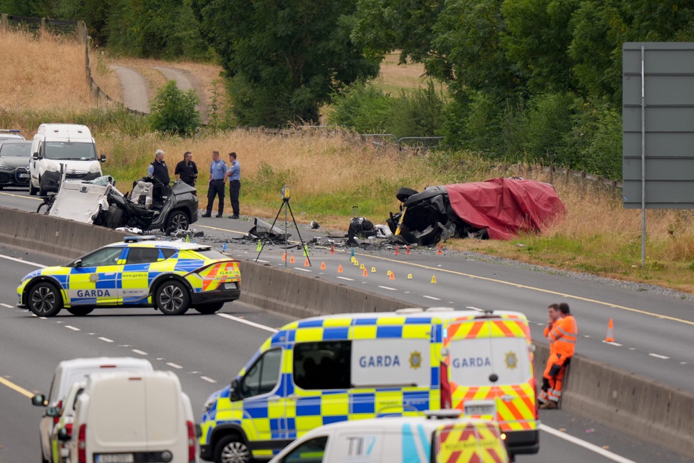 A garda forensic collision examination will take place on the motorway (PA Wire)