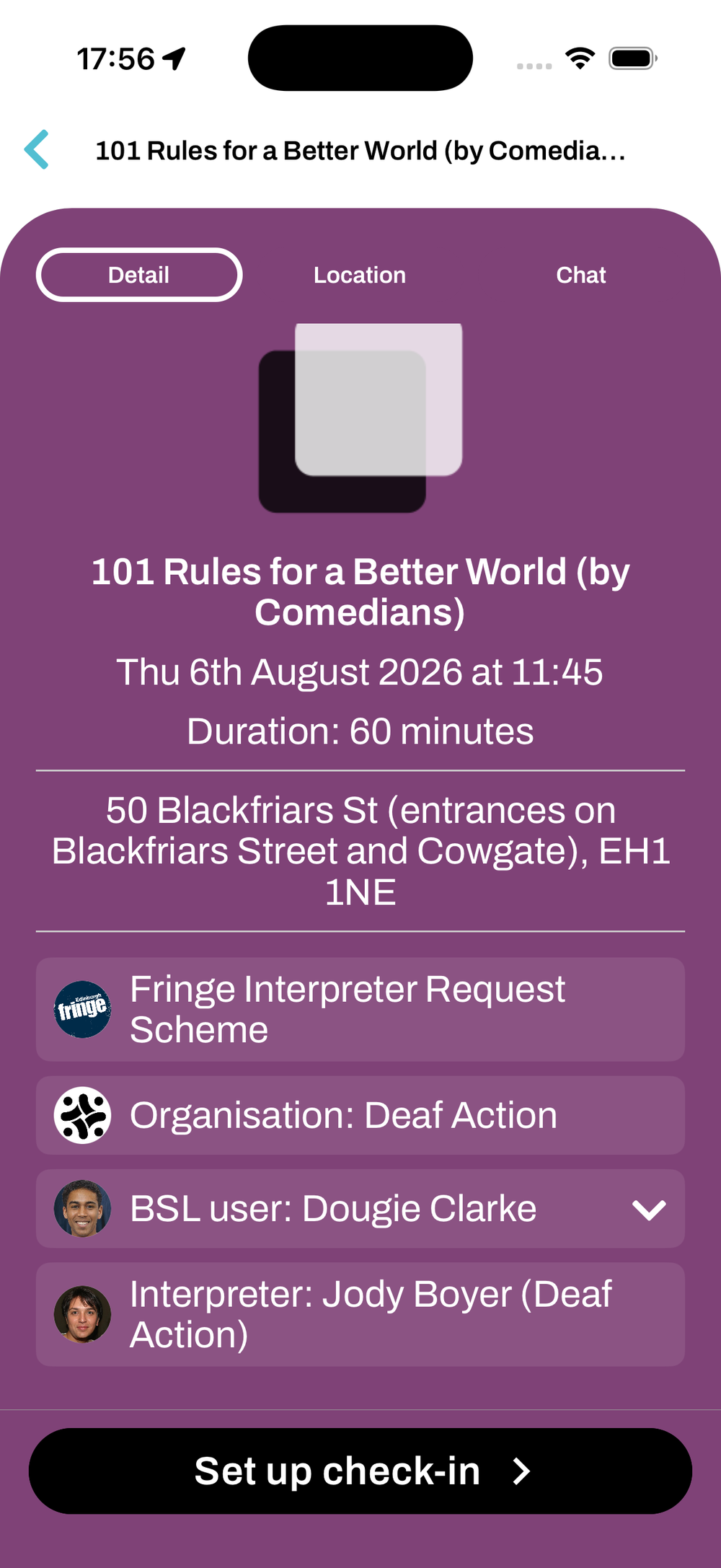The app can be used to book shows and request a BSL interpreter (Deaf Action/PA)