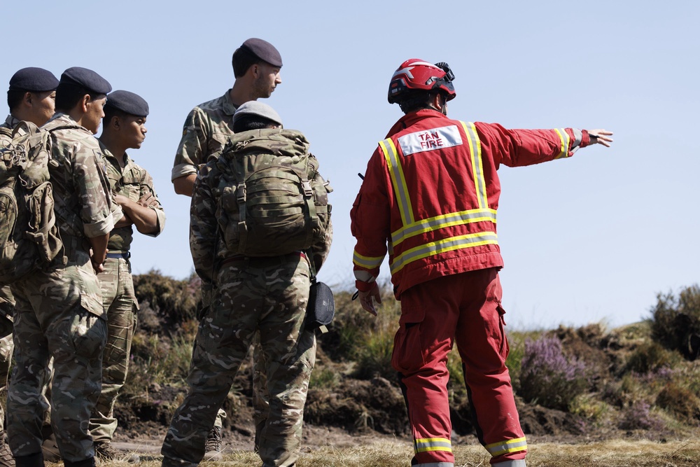 About 200 military personnel were deployed to South Wales to support fire crews (Ministry of Defence/PA)