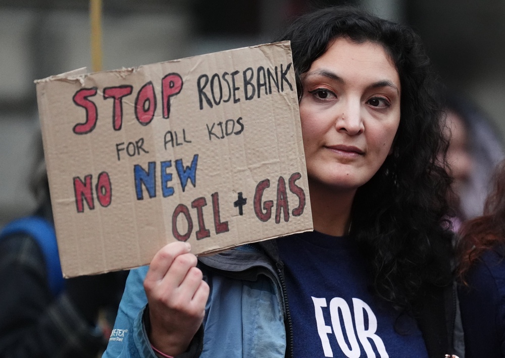 Environmentalists fear the impact on climate change if Rosebank is allowed to go ahead. (Andrew Milligan/PA)