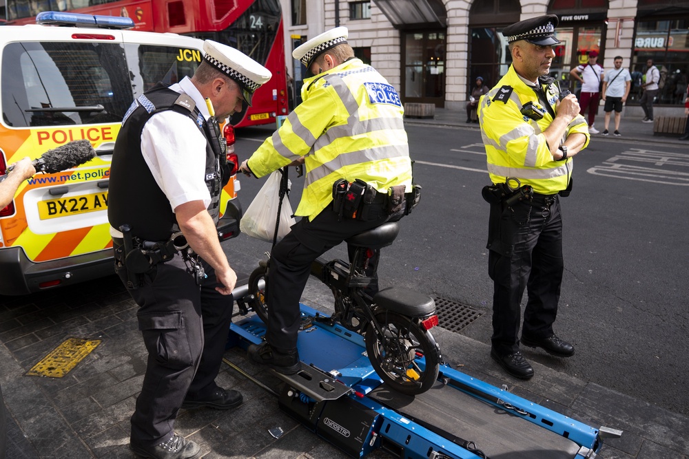 ‘Rolling road’ technology tests the speed of e-bikes (Ben Whiteley/PA) (PA Wire)