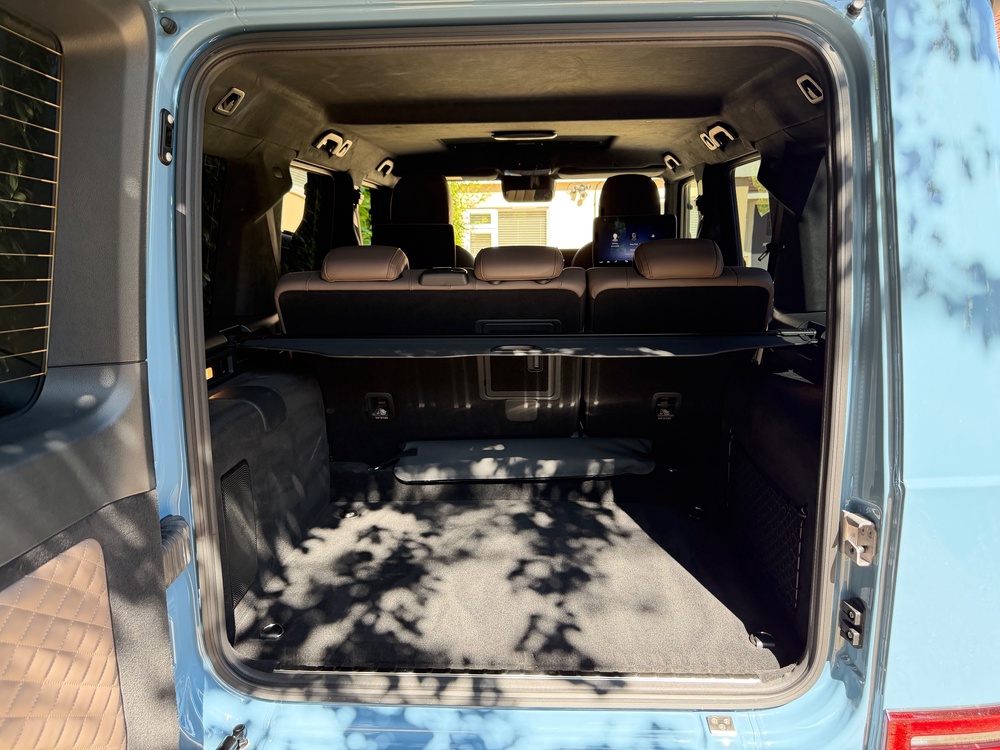 G580 boot space is tall and deep, but the side-opening rear door needs extra space in the car park (Suki Basford)