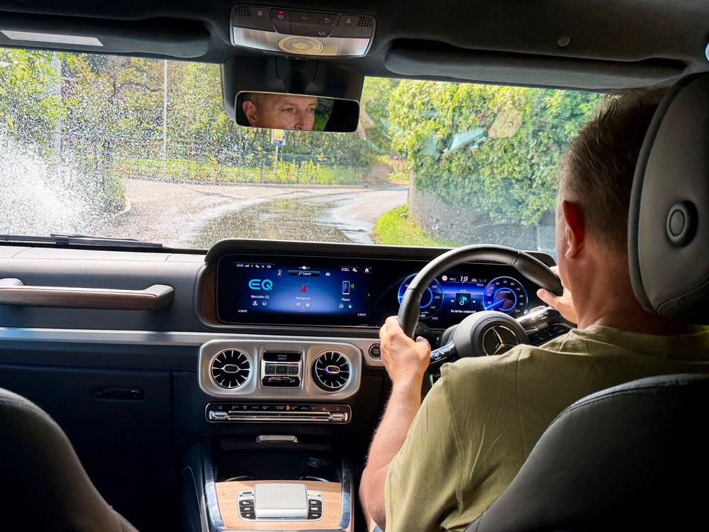 Mercedes has done a great job of updating the G-Class cabin to make it feel more like a luxury car (Suki Basford)