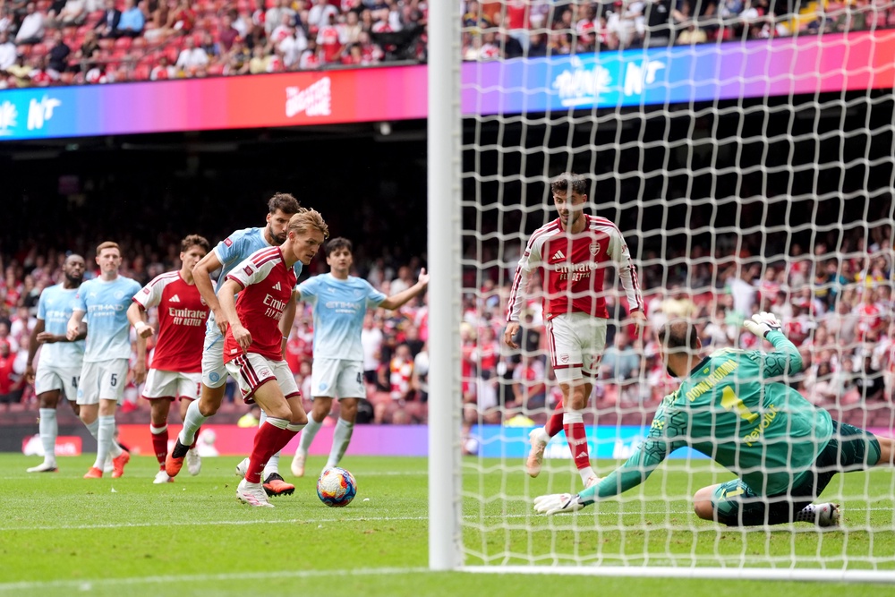 Arsenal cruised to victory over Man City in the Community Shield (PA Wire)