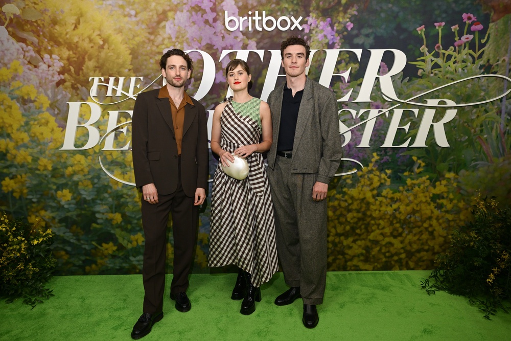 Bruccoleri with her (much drier) co-stars at the New York premiere of 'The Other Bennet Sister' (Getty)