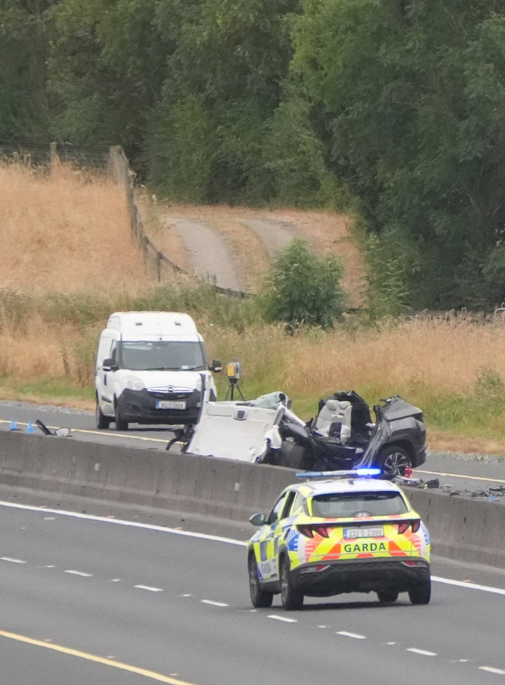 The scene on the M9 northbound (Niall Carson/PA) (PA Wire)